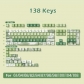 Bamboo Ink 104+34 / 54 Cherry Profile Keycap Set Cherry MX PBT Dye-subbed for Mechanical Gaming Keyboard